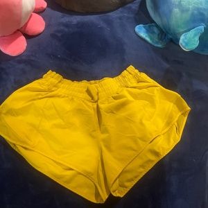 Lululemon hotty hot shorts dark yellow